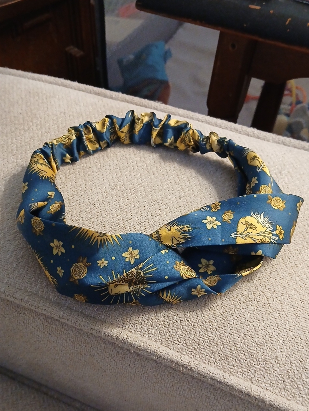 Brick House In The City Holy Hearts Headband - Blue and Yellow